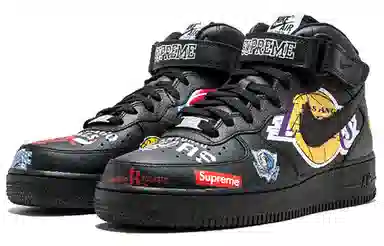 Supreme x NBA x Nike Air Force 1 Mid Black