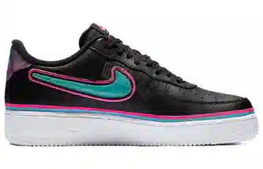 Nike Air Force 1 Sport NBA Black Blue Gale Laser Fuchsia