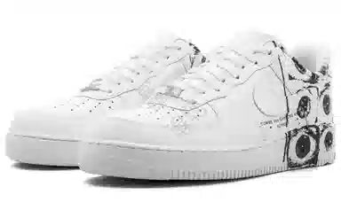 CDG x Supreme x Nike Air Force 1 Low White Black