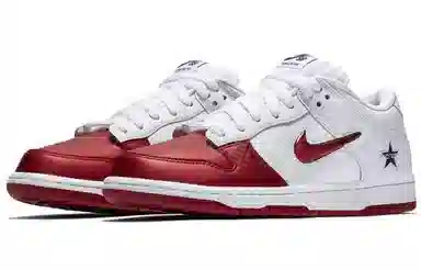 Supreme x Nike Dunk SB Low White Red