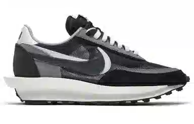 Sacai x Nike Waffle Low Black White