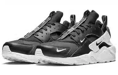 Nike Huarache Run Zip Black White