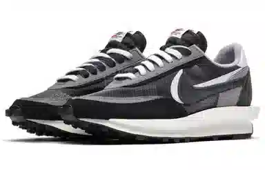 Sacai x Nike Waffle Low Black White