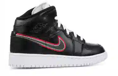 Jordan Air Jordan 1 Mid "Destroyed The Game" Black Red