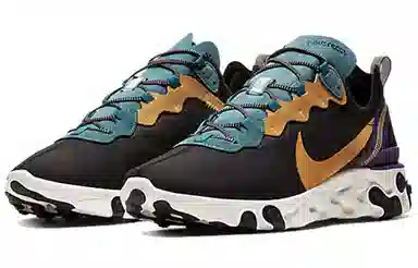 Nike React Element 55 Black Gold
