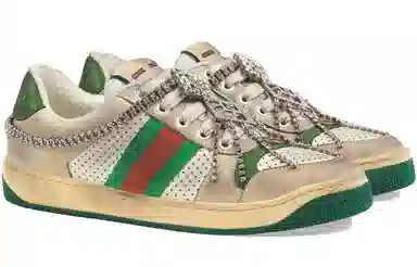 Gucci Screener Sneaker With Crystals