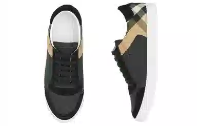 Burberry House Leather Sneakers Black Brown