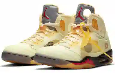 OFF-WHITE x Air Jordan 5 Retro SP "Sail"