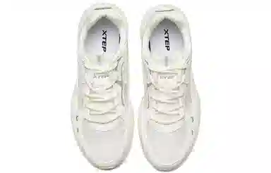 特步 网面 耐磨透气 低帮 老爹鞋 白色