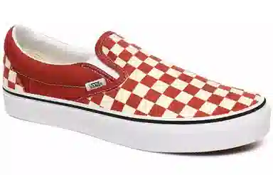 Vans Slip-On Checkerboard Classic White Red