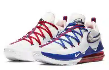 Nike LeBron 17 White Blue Red