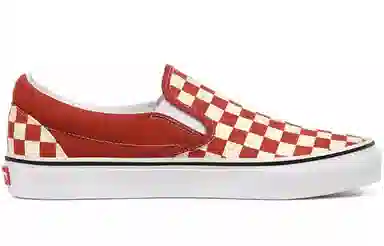 Vans Slip-On Checkerboard Classic White Red