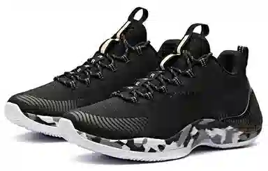 Anta 2 Low Basketball Shoes Black White Grey