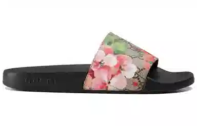 GUCCI Orchid Print Sandals Black
