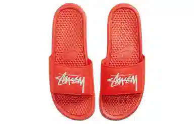 Stussy x Nike Benassi Habanero Red
