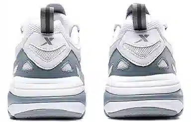 特步 低帮 运动休闲鞋 男款 白灰