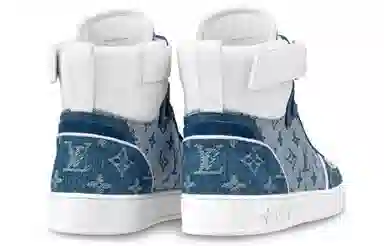 Louis Vuitton Boombox Monogram Denim High-Top Sneakers