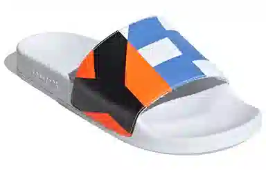 Y-3 Fashion Slides White Blue Orange