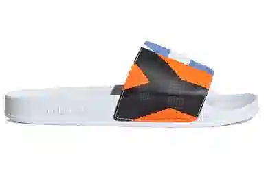 Y-3 Fashion Slides White Blue Orange
