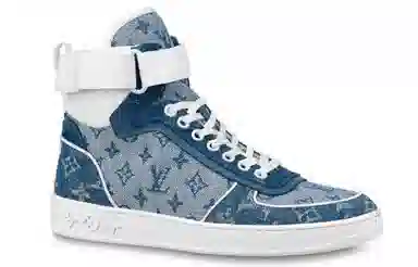 Louis Vuitton Boombox Monogram Denim High-Top Sneakers