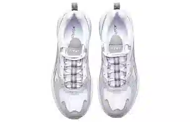 特步 低帮 运动休闲鞋 男款 白灰