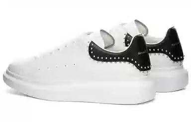 Alexander McQueen Oversized Sneaker Studded Black Heel