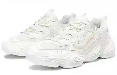 特步 防滑耐磨 低帮 运动休闲鞋 男款 米色