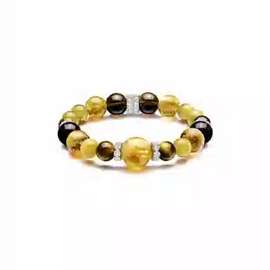 曼卡龙 财运守恒 好运天然 茶晶 手串 女款