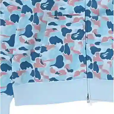 BAPE Shark Logo Hoodie Light Blue