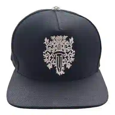 Chrome Hearts Embroidered Denim Baseball Cap Black