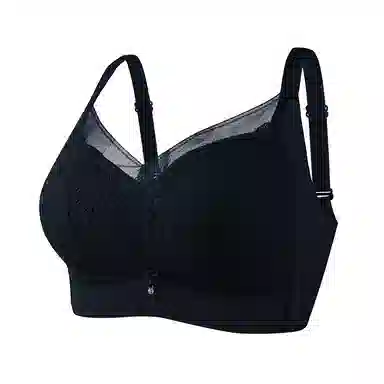 欧迪芬 冰丝蜂巢亲肤柔软洞洞杯大胸显小轻薄透气上托聚拢防下垂软胶条支持收副乳夏季清凉款文胸 女款