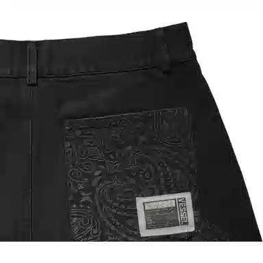 xVESSEL Black Denim Shorts