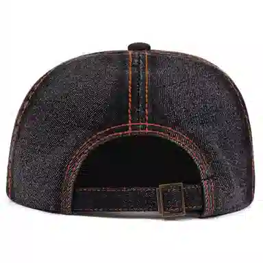 山一丸 画家水洗牛仔做旧 棉 贝雷帽 男女同款情侣款