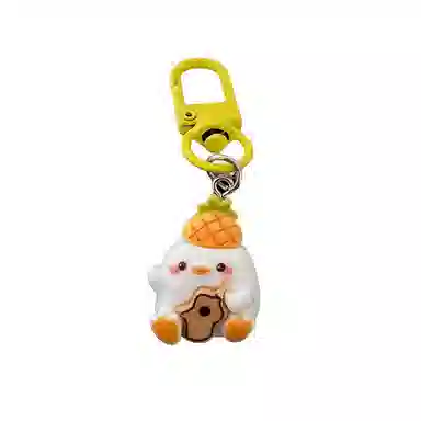 CHRROTA Cute Surfing Duck Keychain
