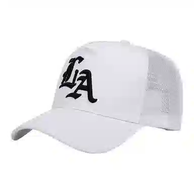 山一丸 刺绣帽子高顶网眼帽透气户外遮阳休闲 棉 鸭舌帽 男女同款情侣款