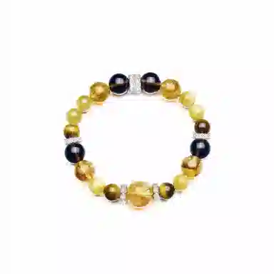 曼卡龙 财运守恒 好运天然 茶晶 手串 女款