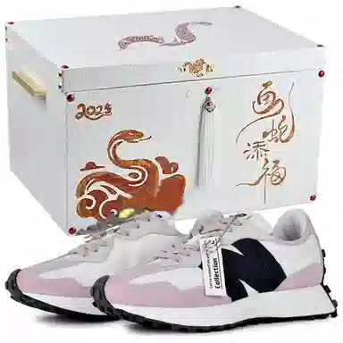 New Balance 327 White Black Pink