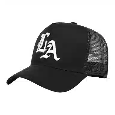 山一丸 刺绣帽子高顶网眼帽透气户外遮阳休闲 棉 鸭舌帽 男女同款情侣款