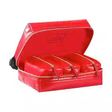 雅诗兰黛 三合一红色收纳化妆包 便携