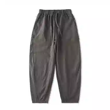 赞仕 宽松透气棉麻微锥休闲裤 男女同款