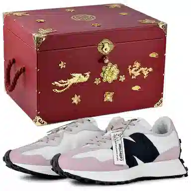 New Balance 327 White Black Pink