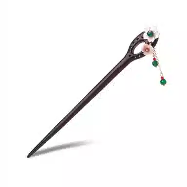 【以东方木韵礼献臻情】 凤凰涅磐 新中式檀木簪子 流苏发钗 优雅精致 小众高级感手工雕刻原创设计#好运 黑檀 发簪 女款