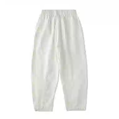 赞仕 宽松透气棉麻微锥休闲裤 男女同款