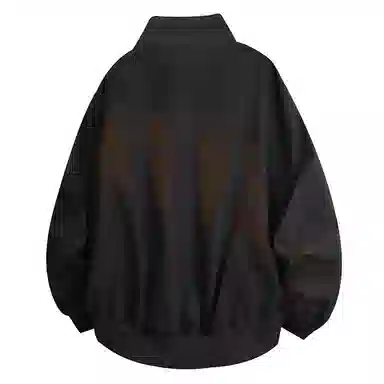 【dme】 潮流复古立领美式长袖潮牌宽松纯色中性风百搭休闲秋款上衣时尚舒适飞行员廓型夹克外套 男女同款