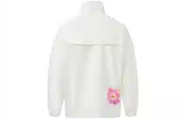 中国李宁 花卉立领宽松夹克外套 男女同款 白色