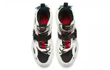 特步 耐磨防滑 中帮 实战篮球鞋 男款 米黑