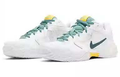 Nike Court Lite 2 White Green Yellow Women's