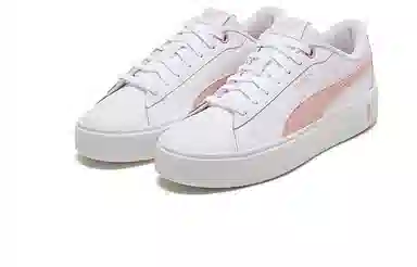 PUMA Smash Platform White Pink