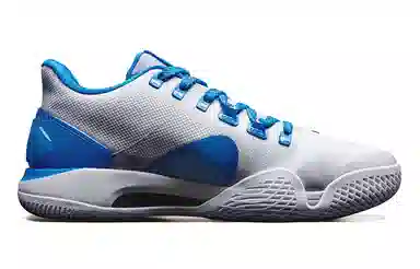 特步 林书豪一代 减震防滑 低帮 篮球鞋 蓝灰