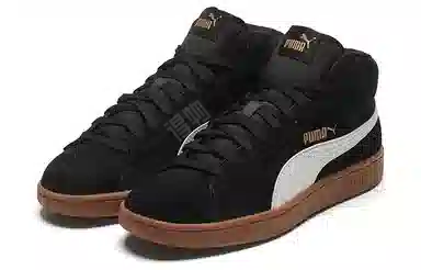 PUMA Smash V2 Mid Black White Brown